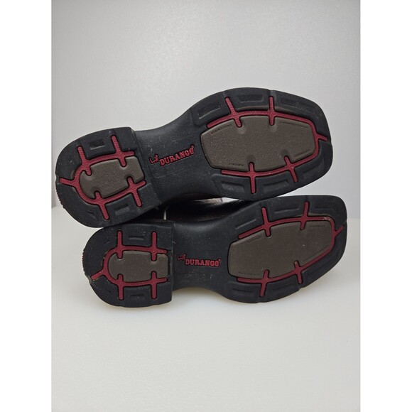 Durango Lil' Rebel Kids Western Cowboy Boot Dark Brown and Purple 8" Size 1 M - Picture 6 of 12